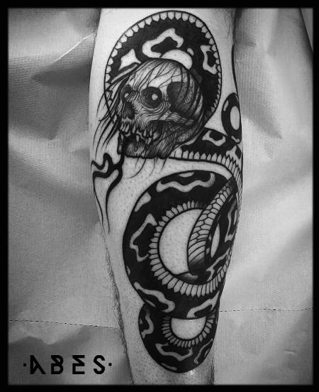 Tattoos - snake skull - 119856